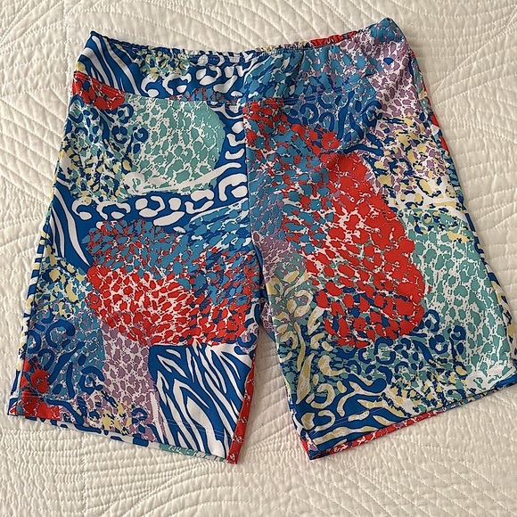 tee 2 sea Pants - Tee 2 Sea Resort Shorts Golf Swim Biking Fitness
Red blue tropical colorful M